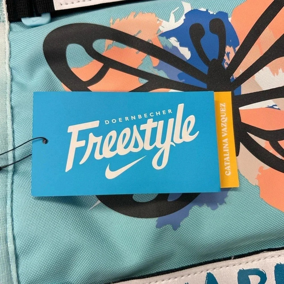 Catalina NIKE Freestyle Backpack 26L Unisex Light Blue Butterfly Back to School - Picture 13 of 16